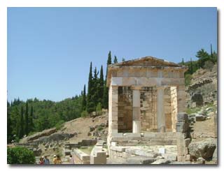 The Athenian Treasury - Delphi Parnassos Greece