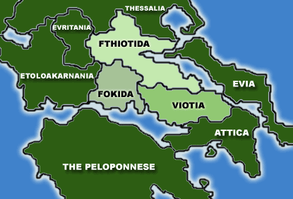 Map Parnassos Greece Delphi Maps Arahova Hotels Accommodation Holidays Central Greece